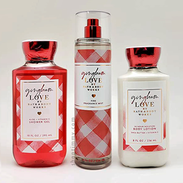 Xịt thơm toàn thân body mist dưỡng ẩm Gingham Love - Bath and Body Works 236ml | chính hãng từ Mỹ