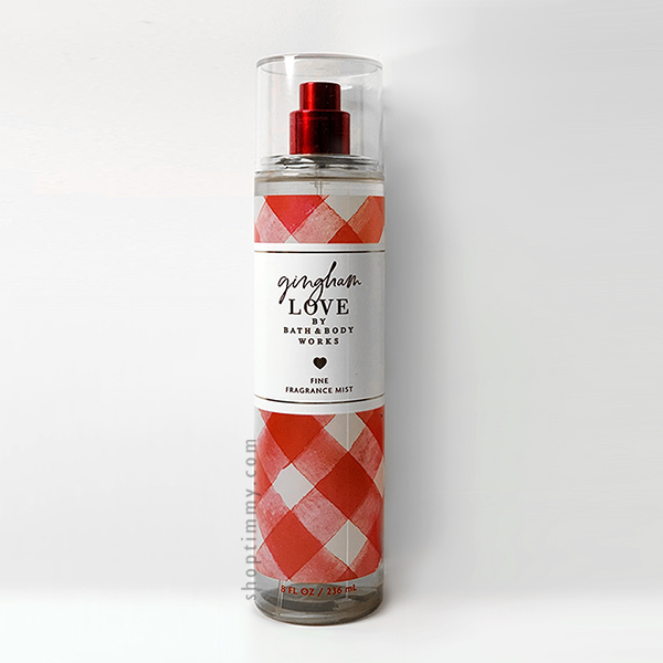 Xịt thơm toàn thân body mist dưỡng ẩm Gingham Love - Bath and Body Works 236ml | chính hãng từ Mỹ