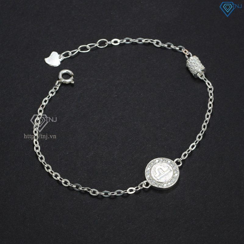 Lắc tay bạc nữ cung Thiên Bình khắc tên LTN0262
