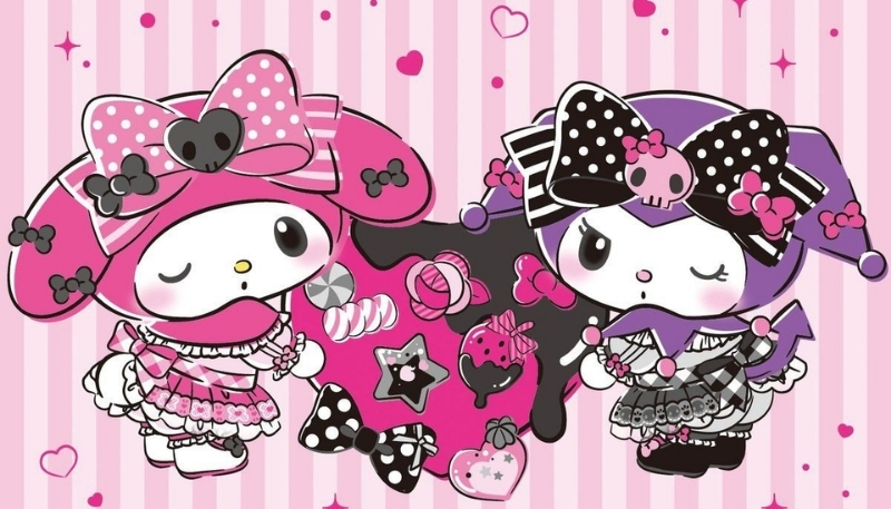 Bộ sưu tập ảnh nền kuromi và melody dễ thương