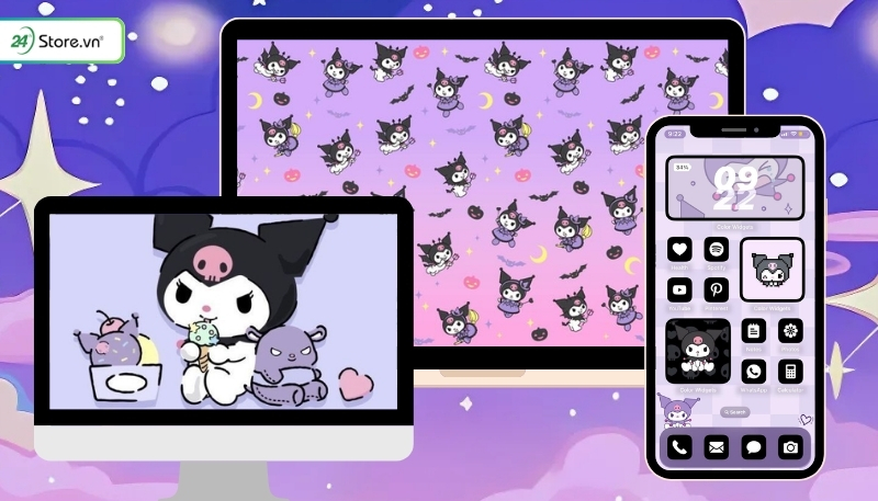 150+ Hình nền Kuromi SIÊU CUTE cho điện thoại, máy tính