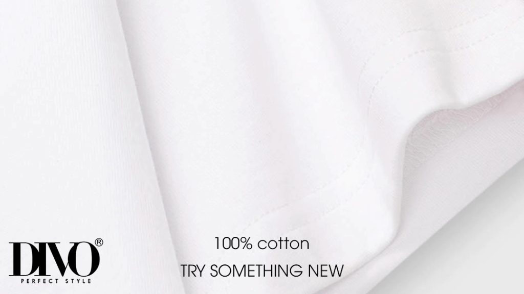 Chất liệu áo thun DIVO trắng 100% cotton