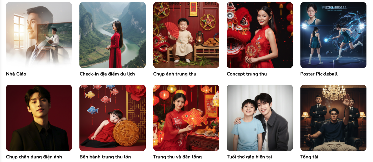 Tạo ảnh Trung thu từ hình chính mình bằng Penci AI miễn phí, được cài sẵn prompt, câu lệnh