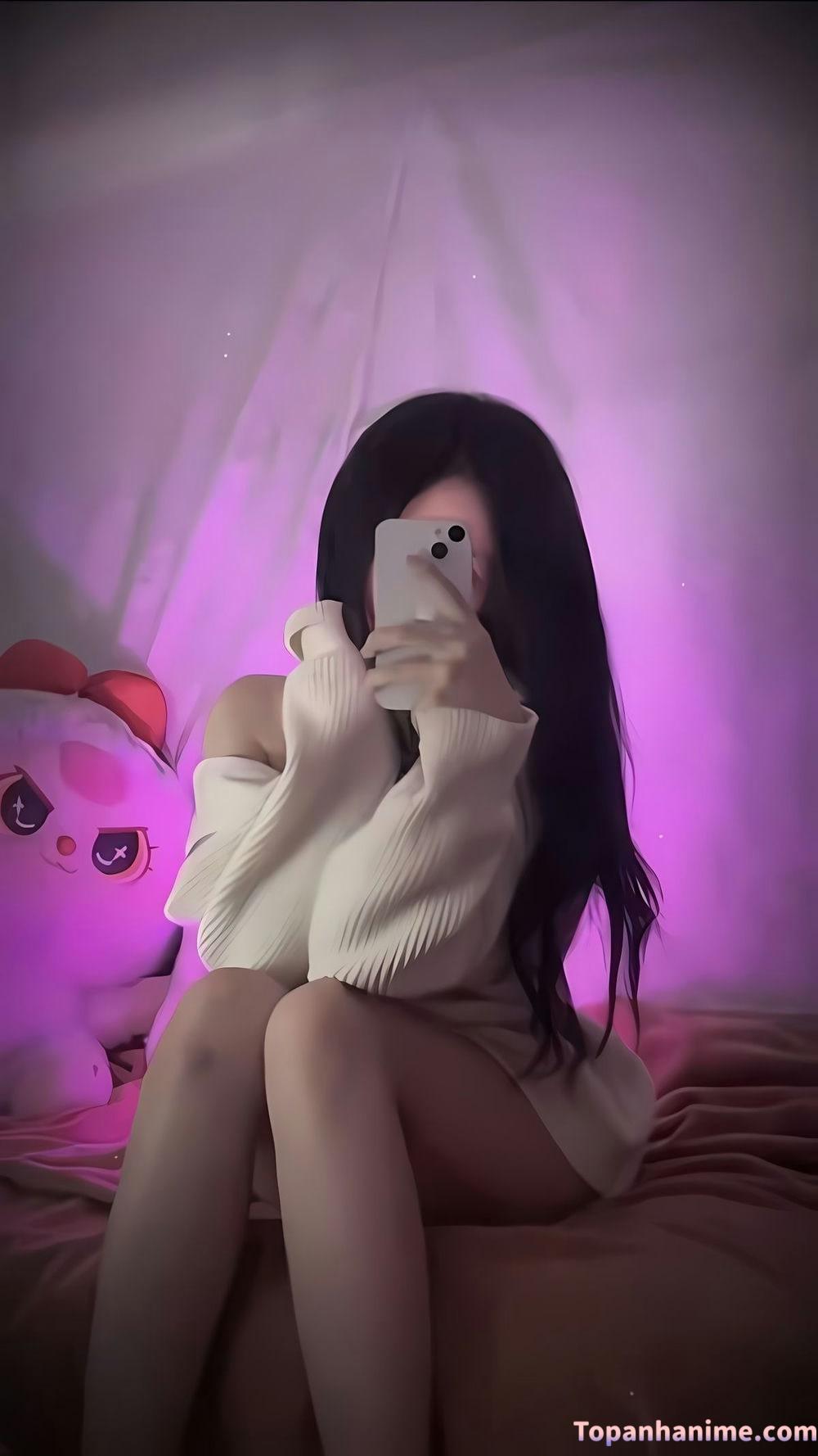 ảnh xinh gái che mặt