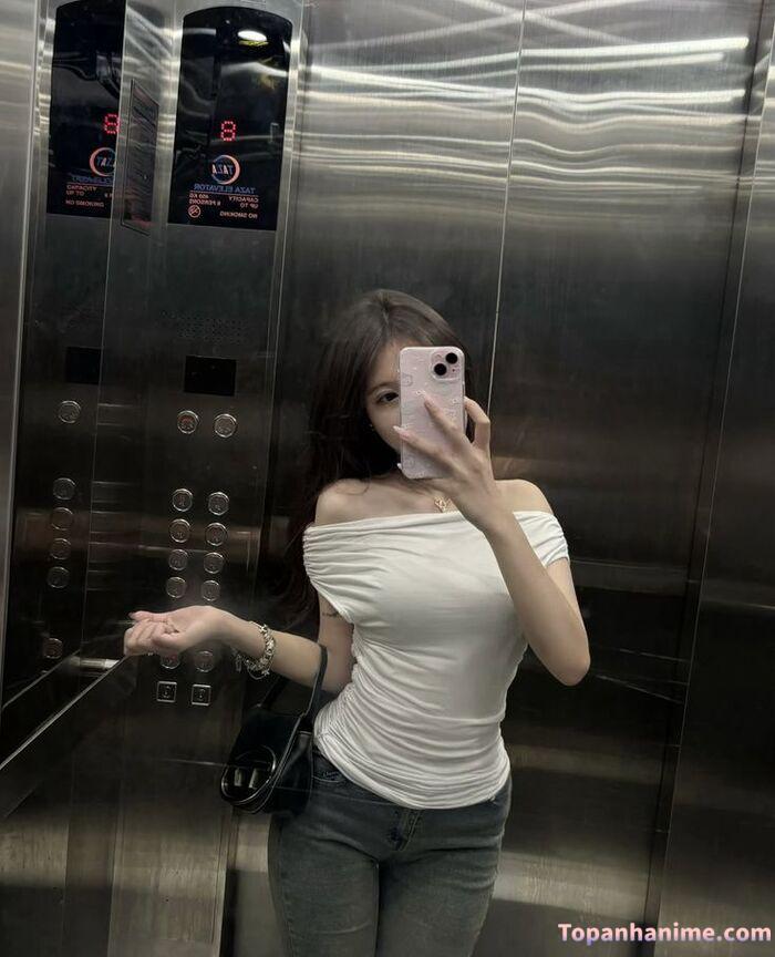 ảnh gái xinh che mặt bằng điện thoại cute hd