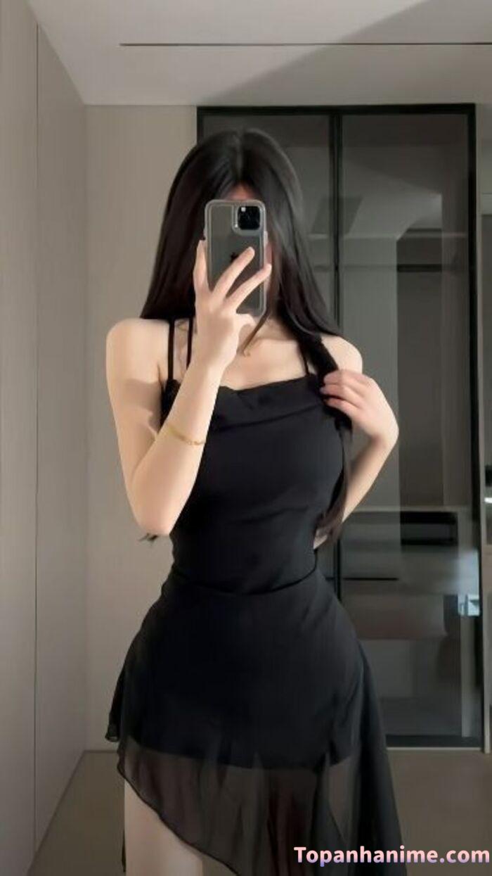 hình ảnh gái xinh che mặt bằng điện thoại genz