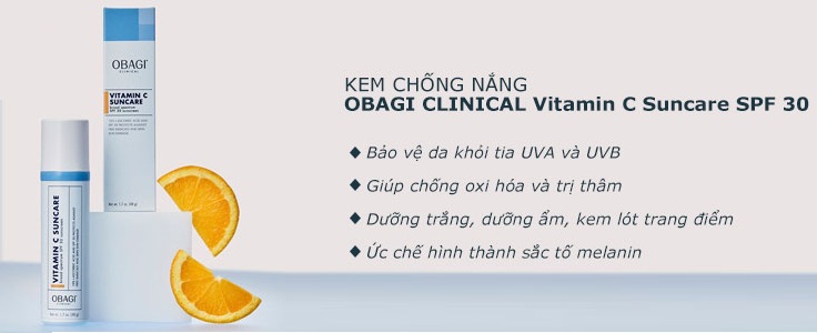 Kem chống nắng dưỡng sáng da OBAGI CLINICAL Vitamin C Suncare Broad Spectrum SPF 30 Sunscreen