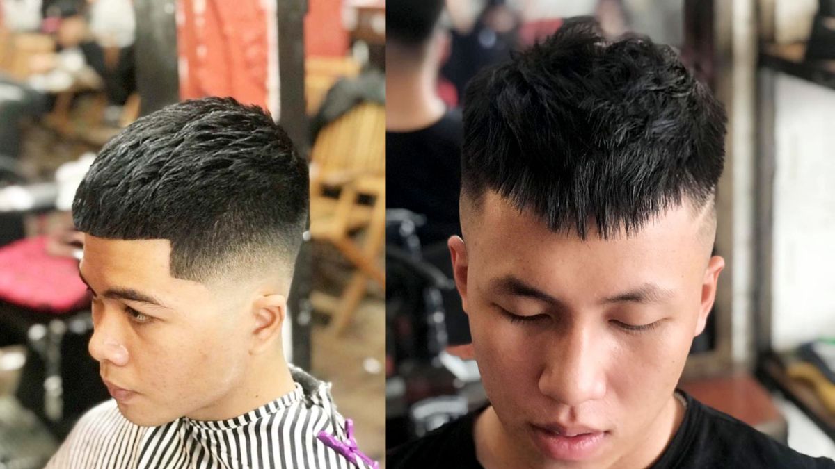 Kiểu tóc Mohican mái ngắn vuốt cụp