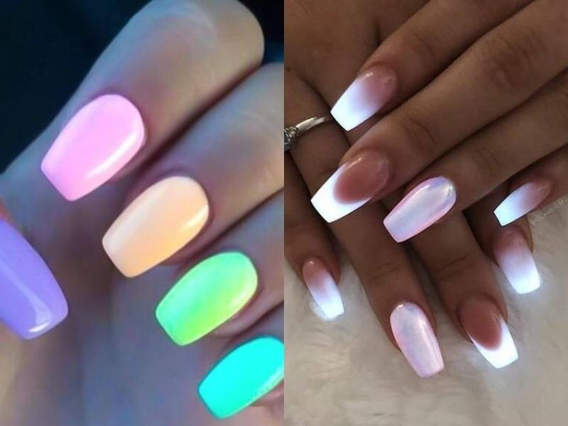 Nail phát quang đủ màu