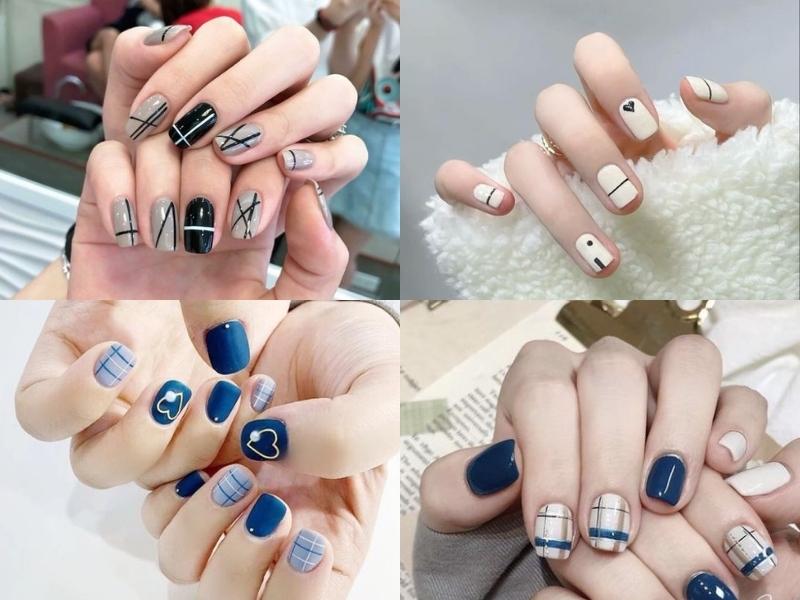 Nail móng kẻ sọc ngang dọc