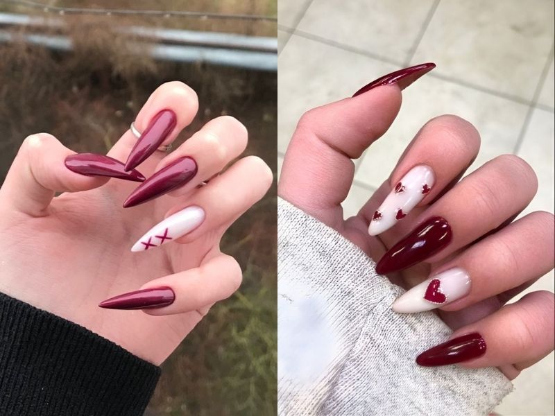 mẫu nail nhọn