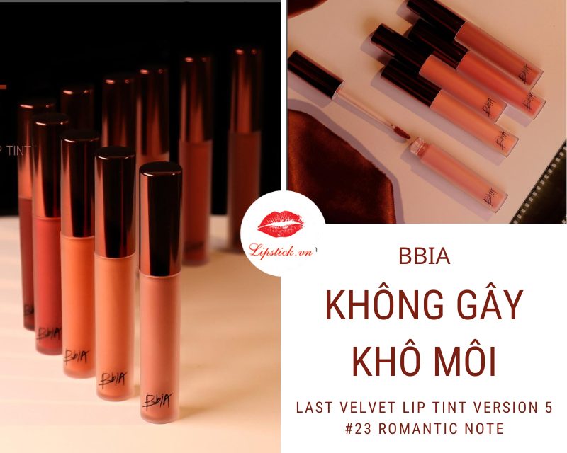 Son Bbia 23 Romantic Note Màu San Hô Ánh Nâu