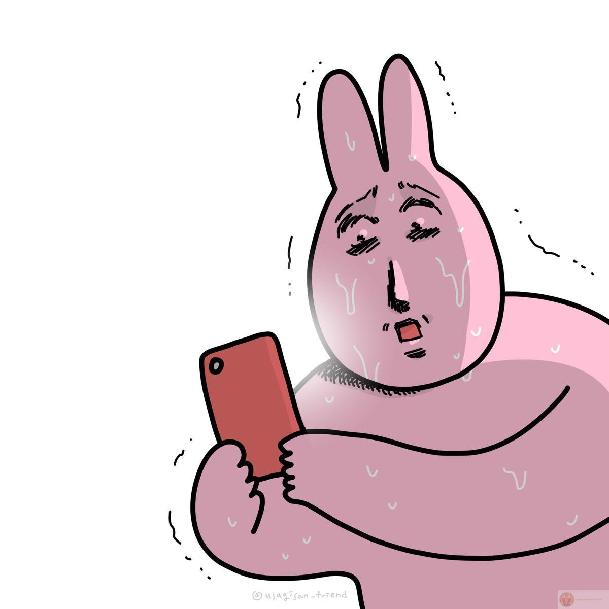 Ai cũng dễ dàng tìm thấy meme thỏ hồng trong những group giải trí đông thành viên