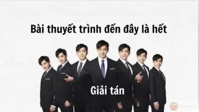 Ảnh chế thuyết trình thú vị lan truyền mạnh mẽ trong cộng đồng học tập và làm việc
