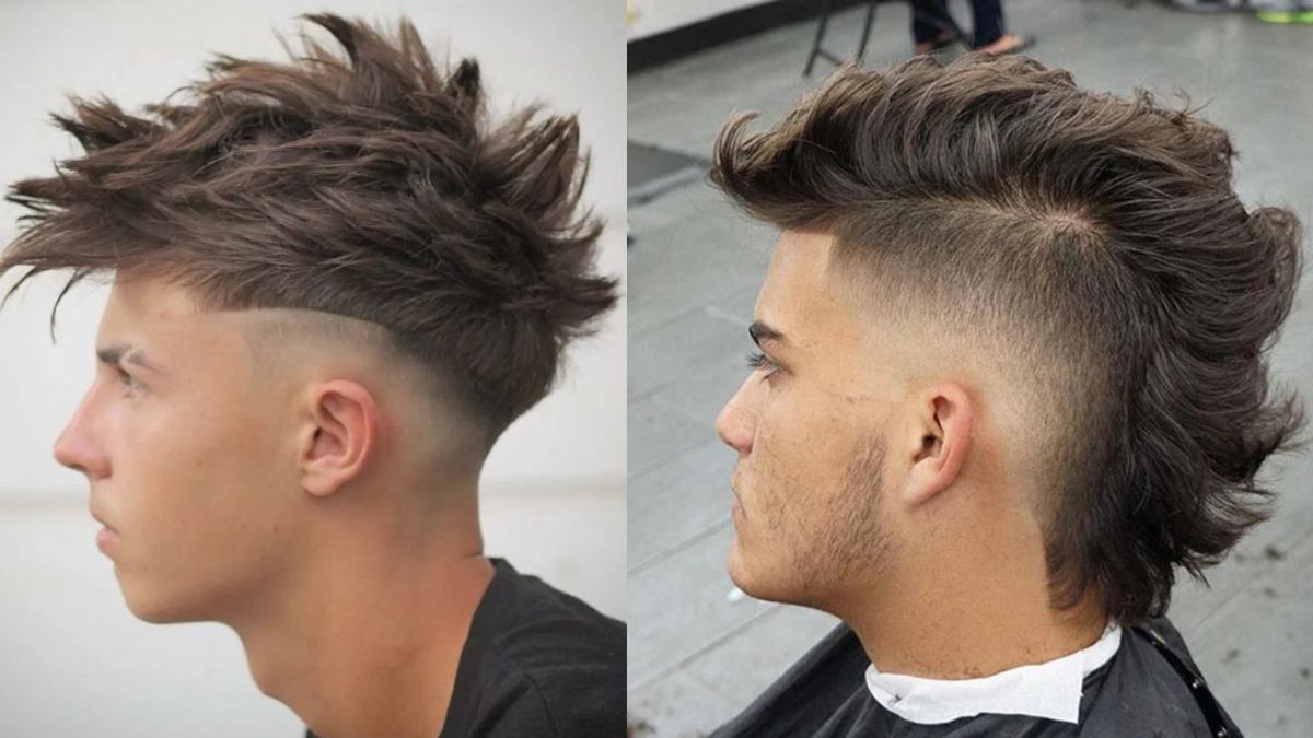 Tóc faux hawk mullet nam