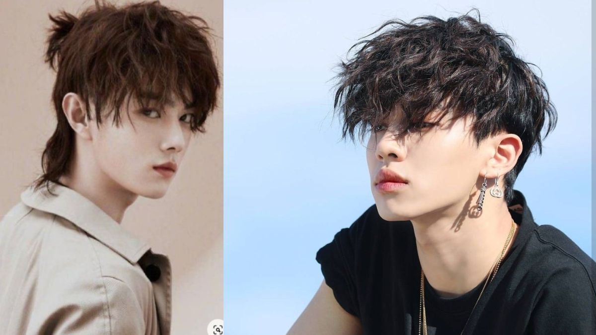 Kiểu tóc mullet nam uốn con sâu