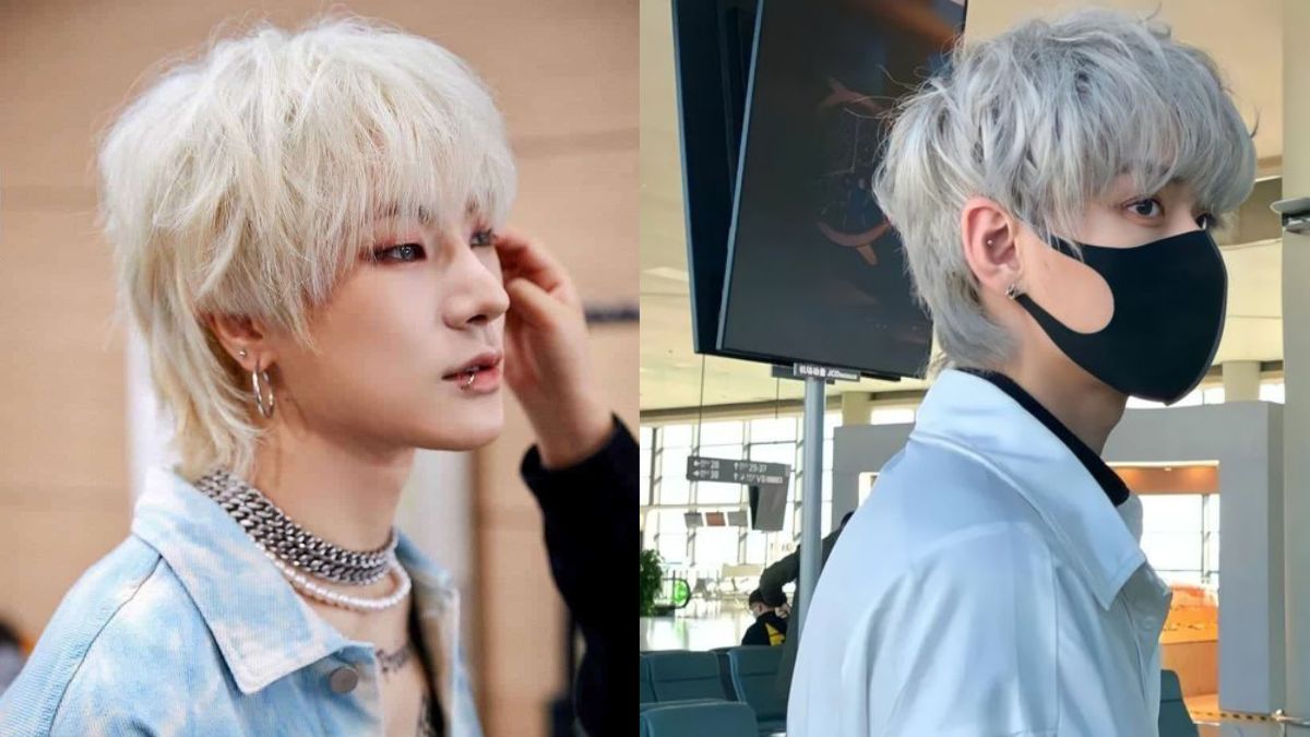 Kiểu tóc mullet nam nhuộm sáng