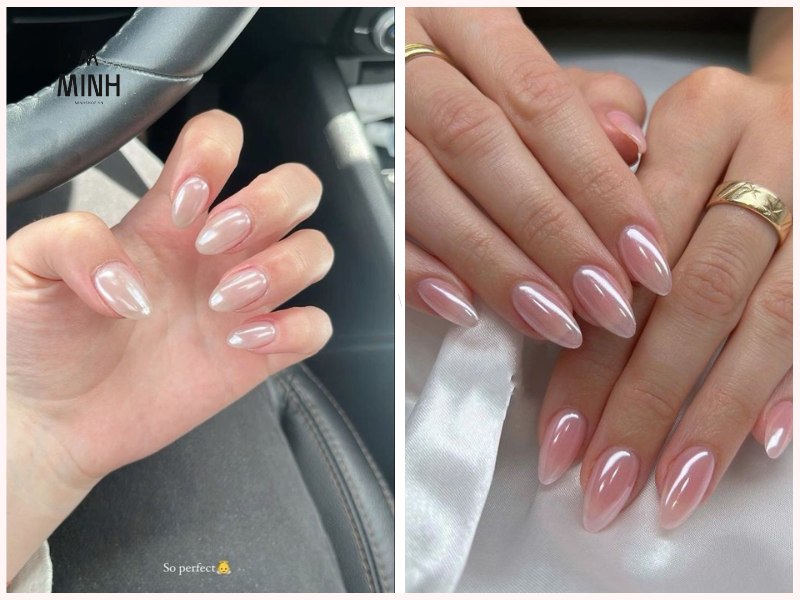 Nail tráng gương ngọc trai