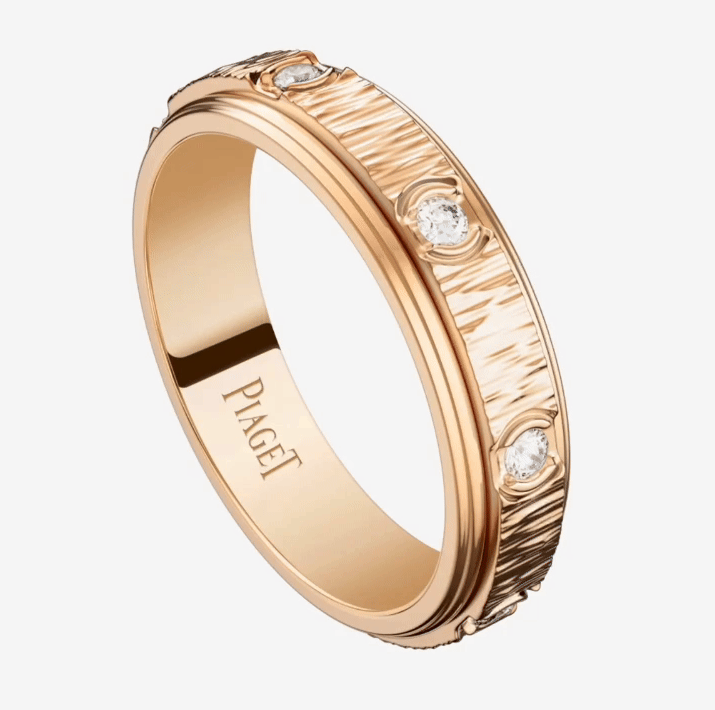 Thiết kế xoay độc đáo của nhẫn Piaget.