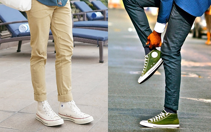 Gợi ý những cách phối đồ với giày Converse cổ cao cho nam