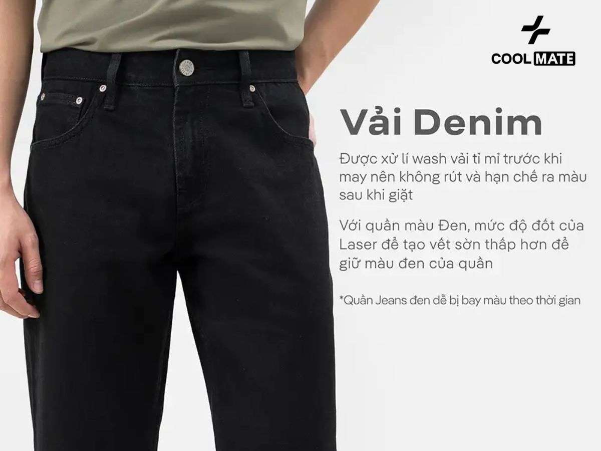 Chất lượng vải denim cao cấp, kháng khuẩn và thoáng khí