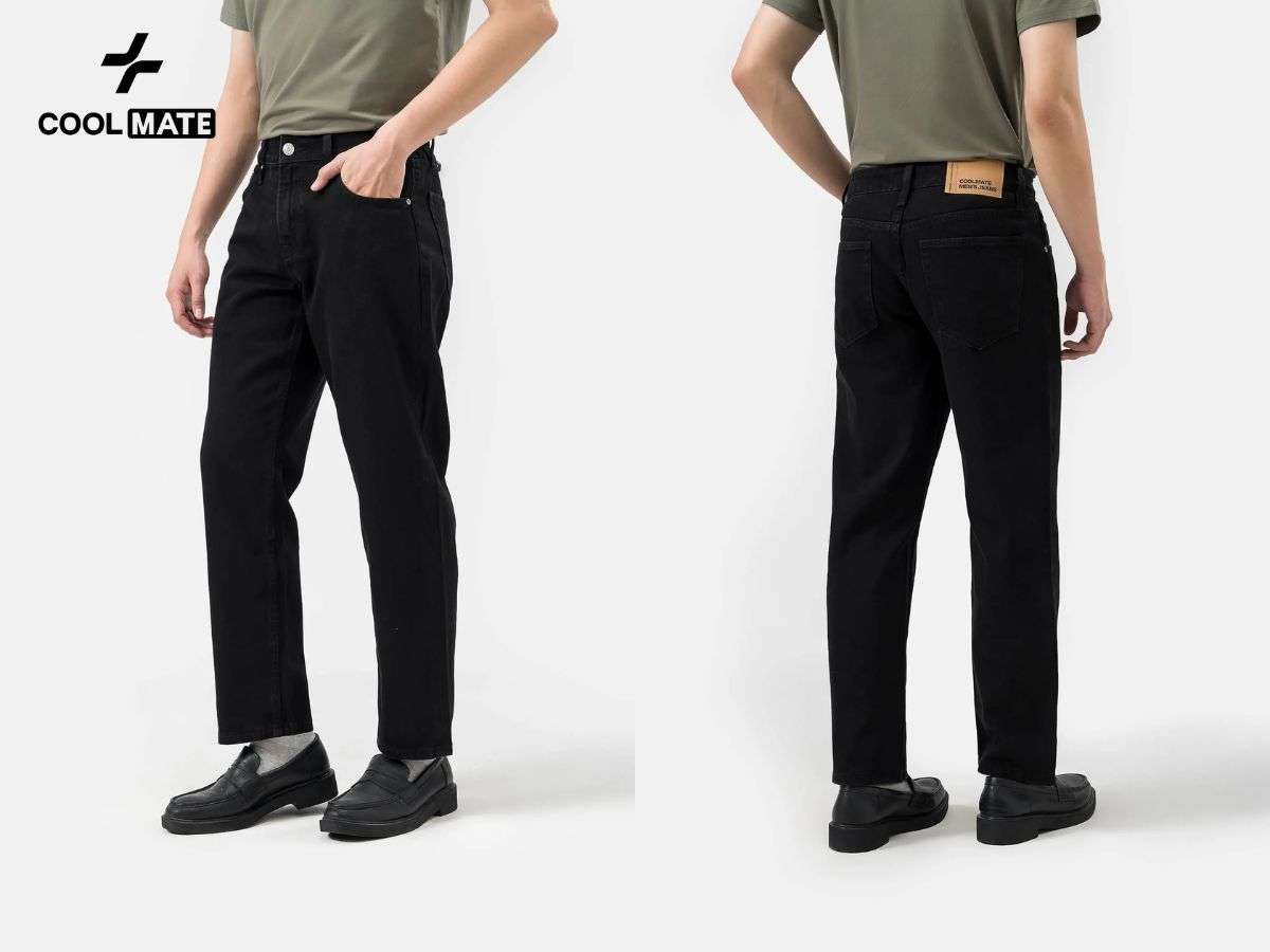 Quần Jeans Nam Basics dáng Straight