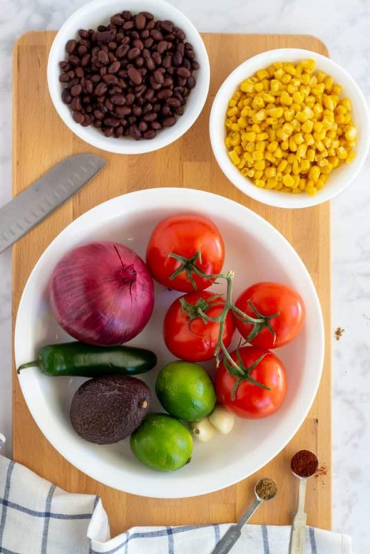 Black Bean Corn Salad with Avocado