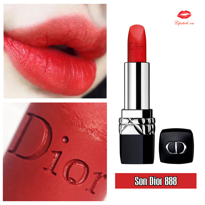 Son Dior Rouge 888 Strong Matte Đỏ Cam – From Satin To Matte
