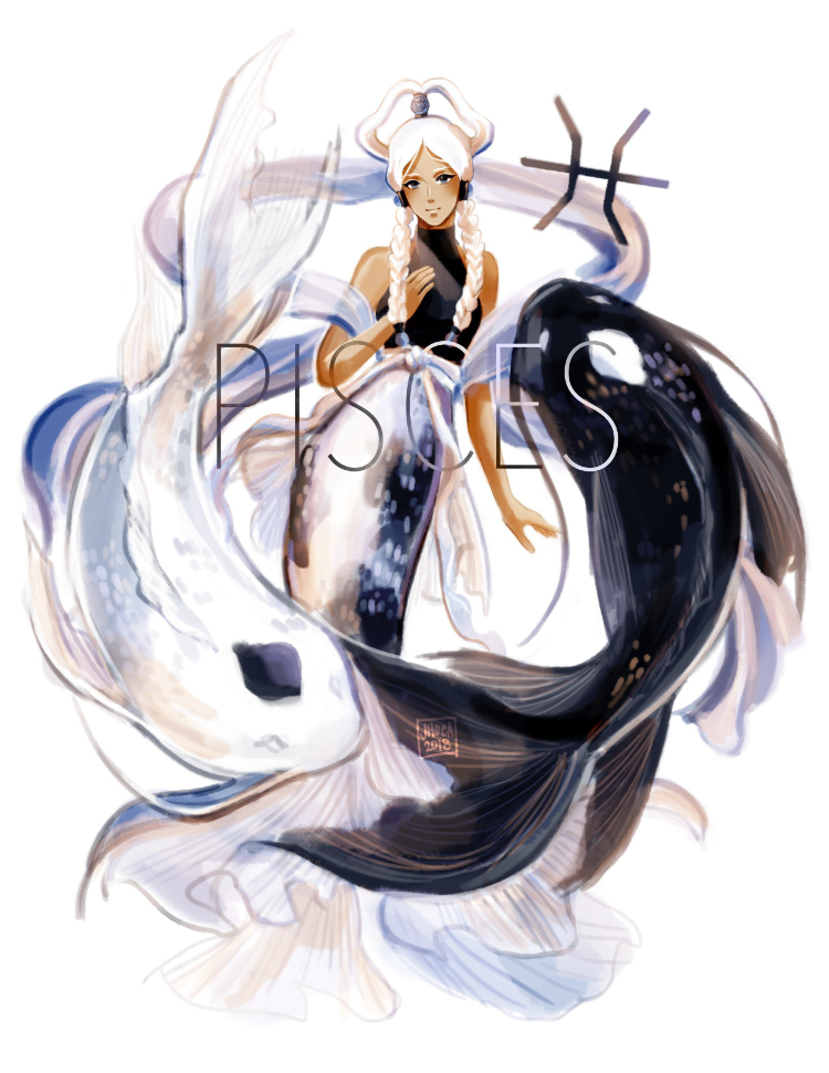 Hình ảnh cung Song Ngư anime nữ tính