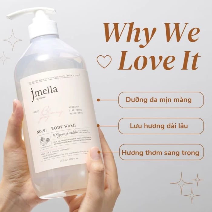 Sữa Tắm Dưỡng Ẩm Hương Nước Hoa Jmella In France Body Wash