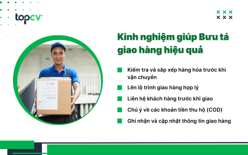 Kinh nghiệm giúp Bưu tá giao hàng nhanh chóng và hiệu quả