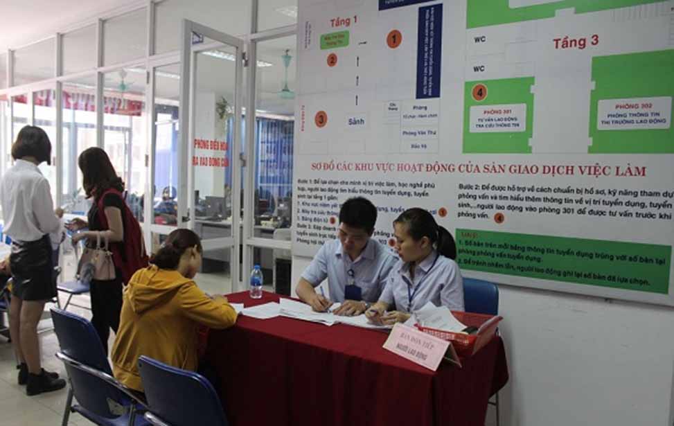 Cơ cấu tổ chức của trung tâm giới thiệu việc làm.