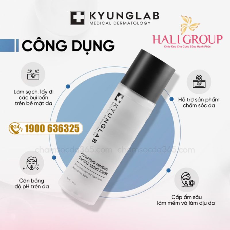 Toner KyungLab Hydrating Mineral Capsule Moist Toner – Cấp Ẩm, Làm Dịu Da (150ml)