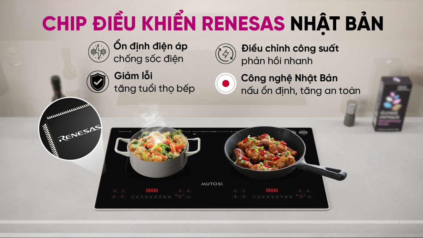 Bếp từ đôi Mutosi MI-668