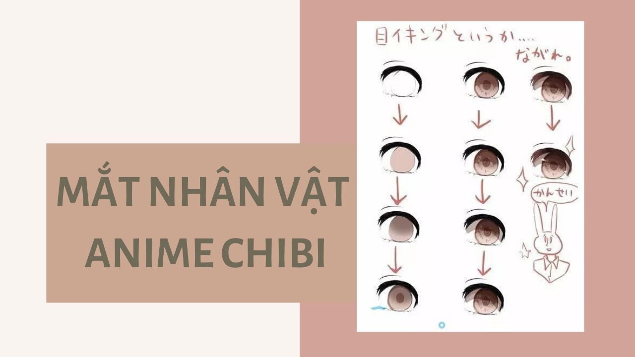 Vẽ mắt anime chibi