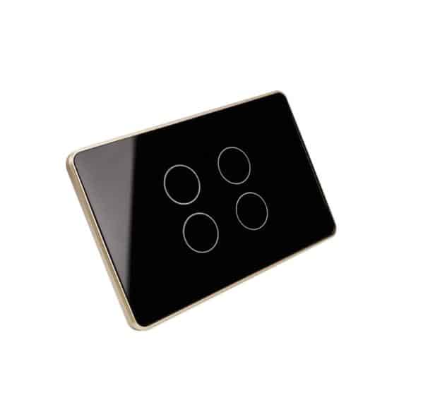 Công tắc cảm ứng Tuya Zigbee viền nhôm - kính phẳng