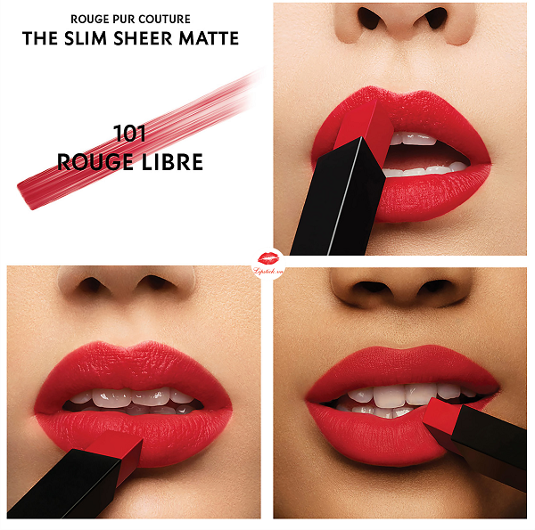 Son YSL Slim 101 Rouge Libre Màu Đỏ Tươi