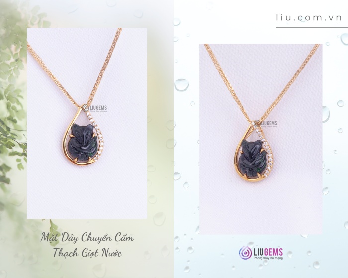 Mặt Dây Chuyền Cẩm Thạch Giọt Nước