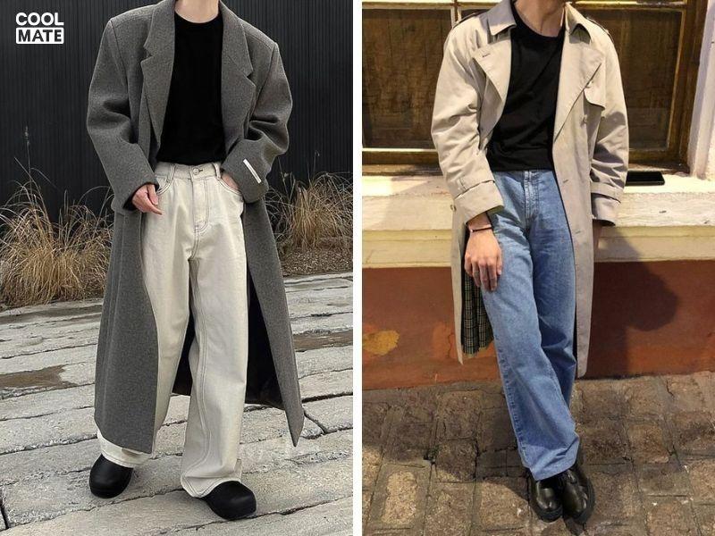Phối áo hoodie không mũ phong cách Hàn Quốc