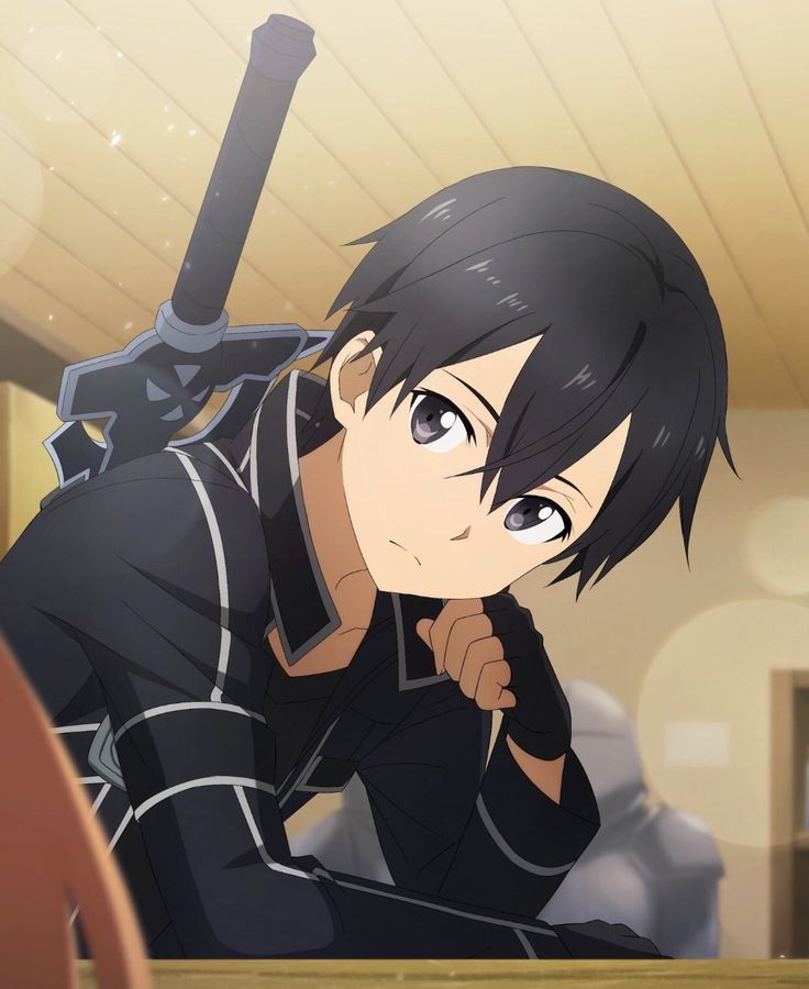 Ánh sáng chiếu từ sau lưng Kirito càng làm tăng thần thái