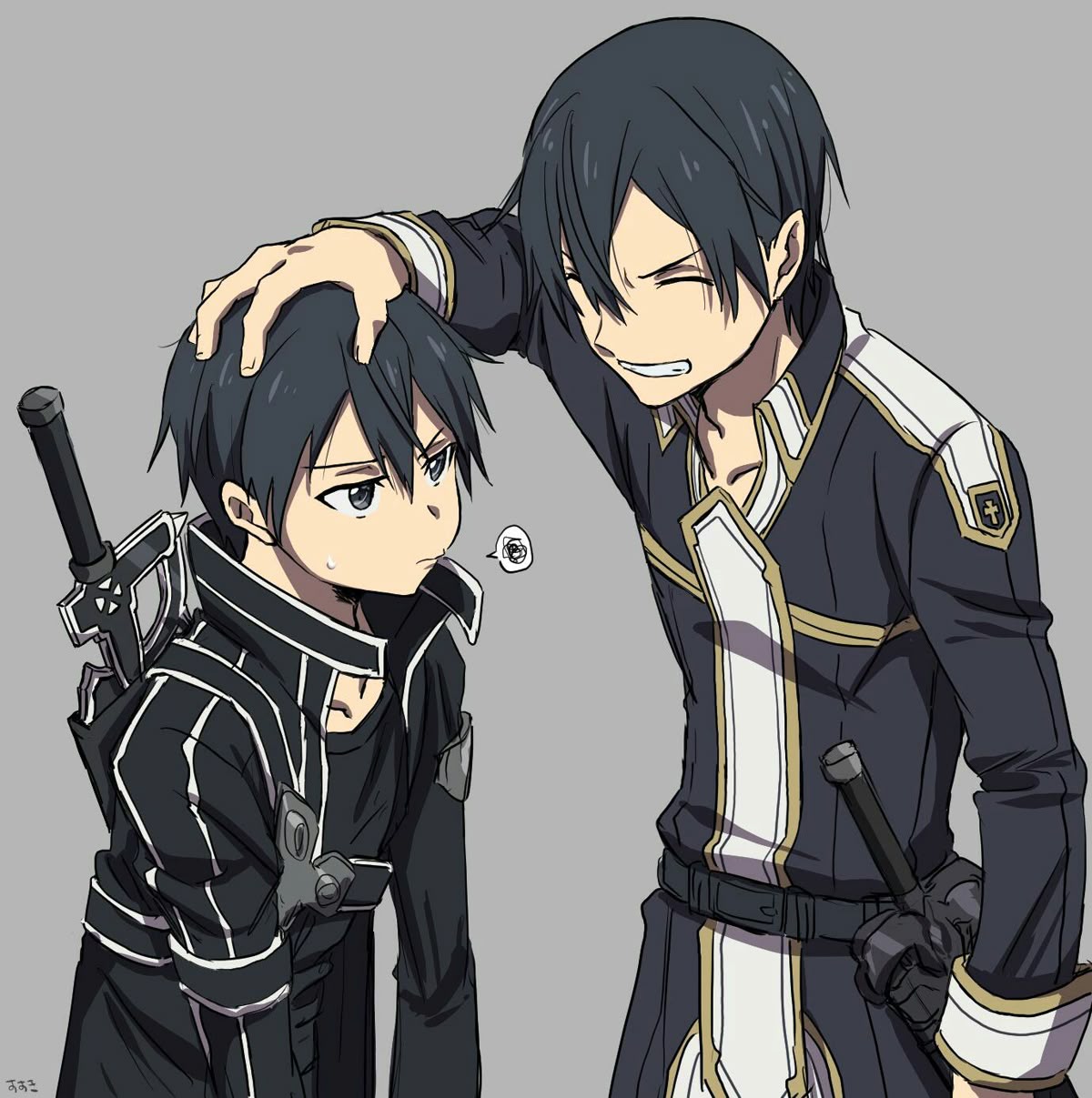 Kirito không cần động tác lớn, chỉ nghiêng đầu là ngầu