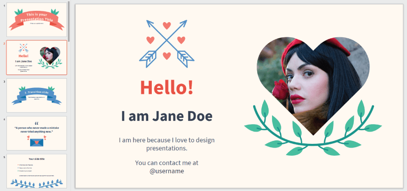 Free From Syeira with Love PowerPoint Template