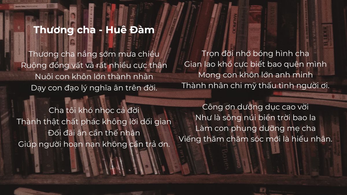Bài thơ ngày của cha xúc động