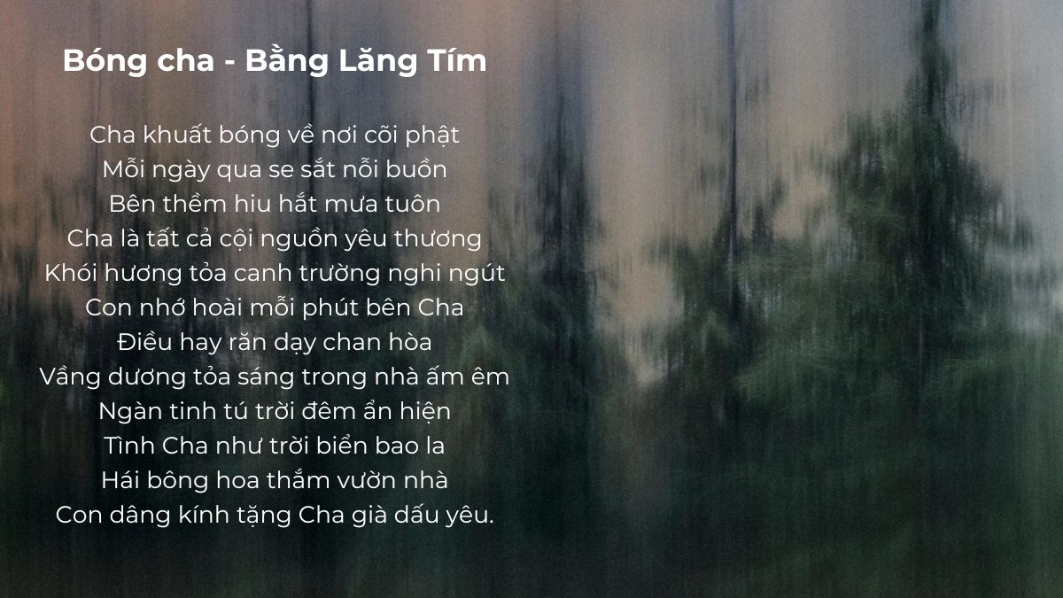 Bài thơ ngày của cha ấn tượng