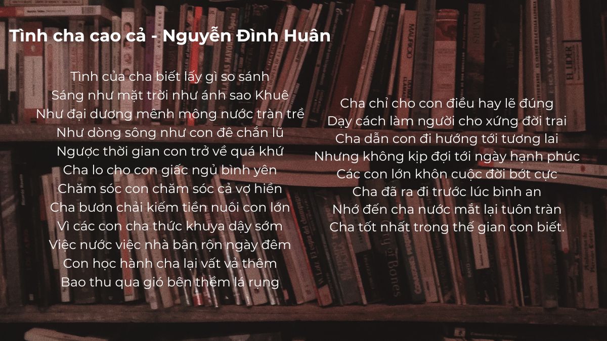 Những bài thơ về sự hy sinh của cha