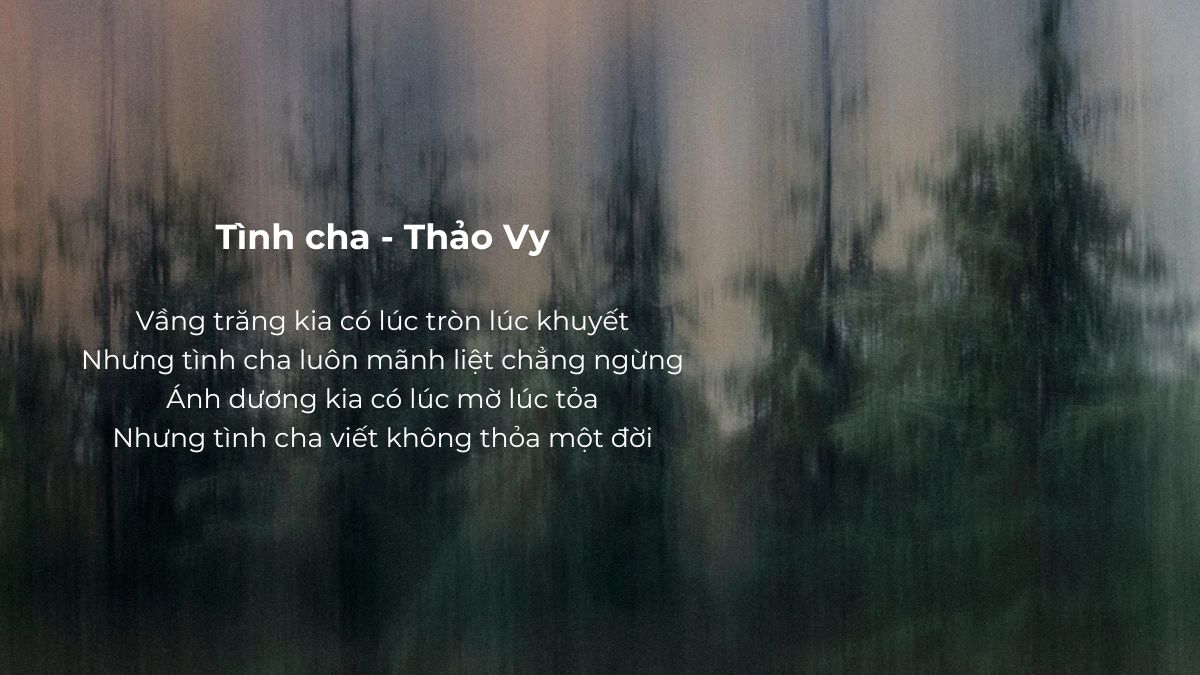 Bài thơ về cha cảm động