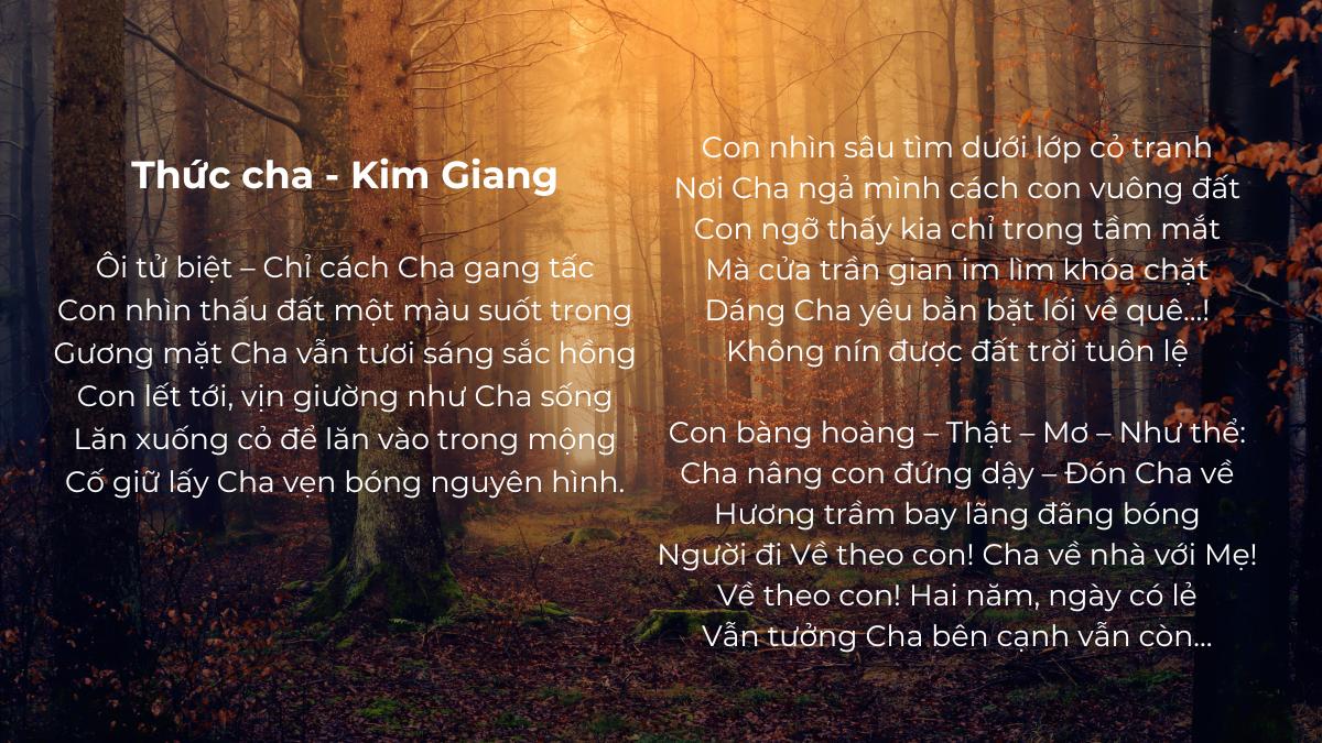 Bài thơ ngày của cha