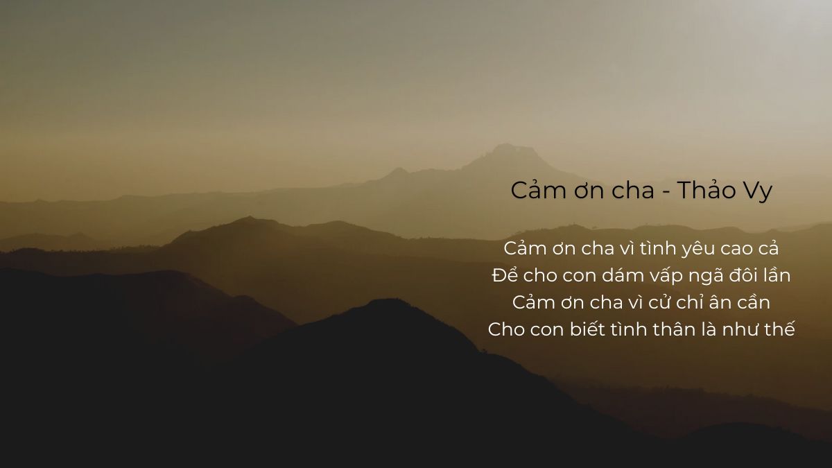 Bài thơ về ngày của cha