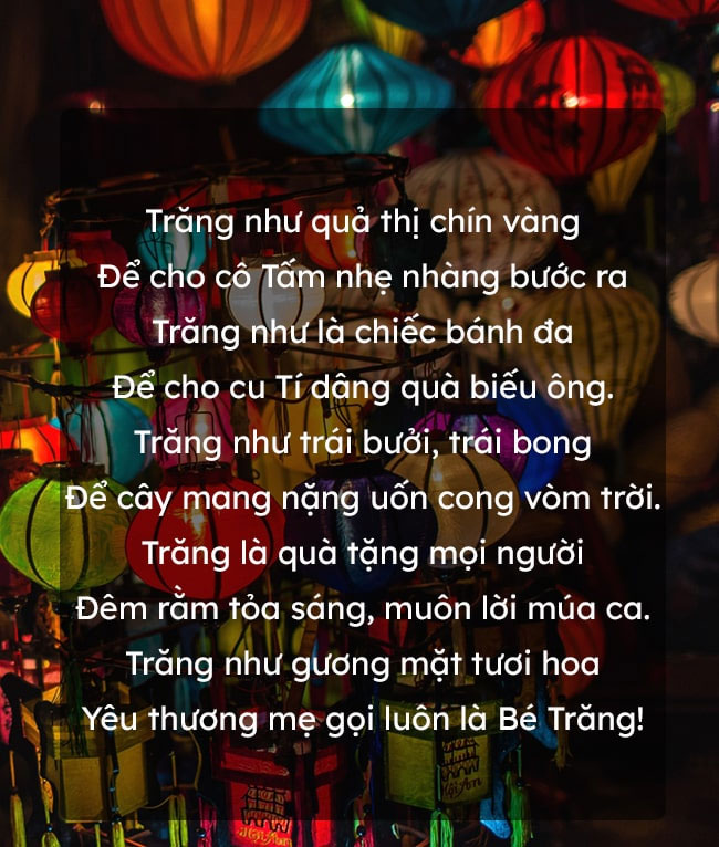 18 bài thơ về Trung thu hay nhất