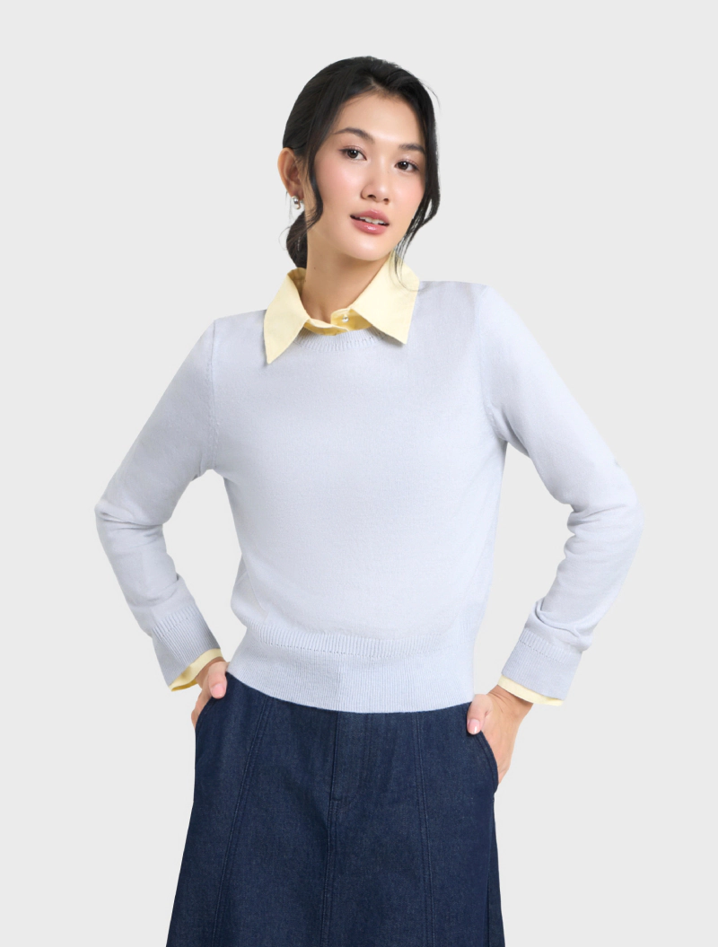 phối màu áo len nữ